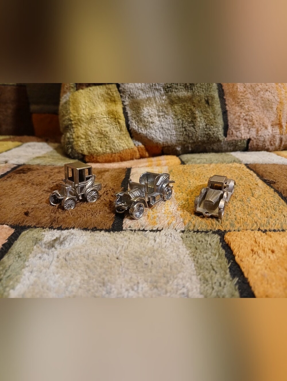 Silver Toy Car Set 3 Metallic Miniature Vehicles A